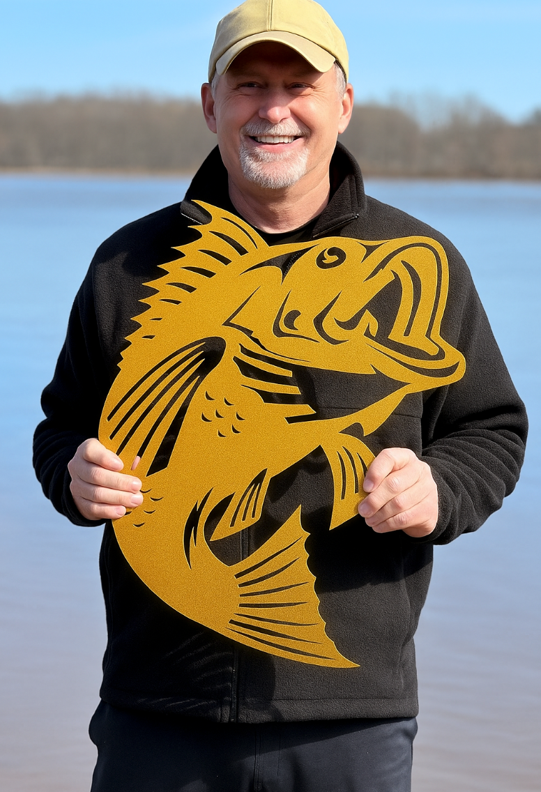 Bass Fish Metal Wall Art