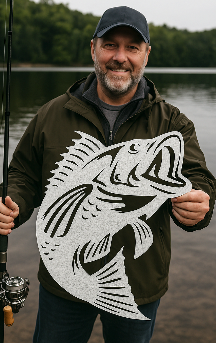 Bass Fish Metal Wall Art