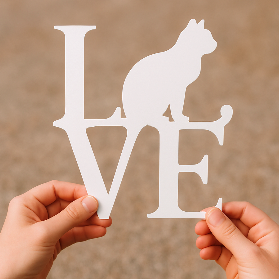 Custom Cat “Love” Steel Sign