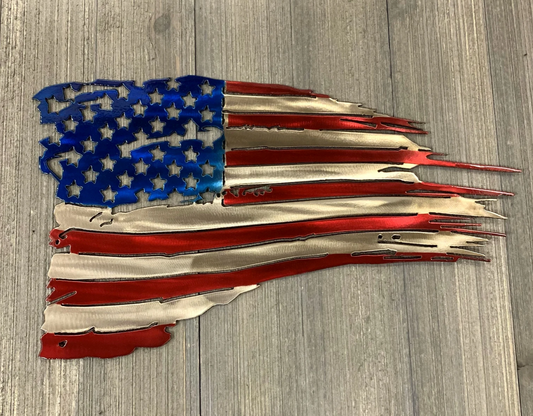 American Flag Steel Wall Sign