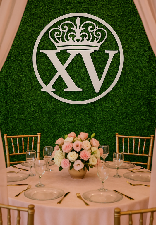 Crowned “XV” Steel Sign