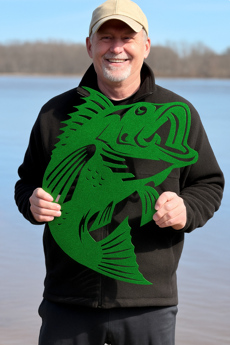Bass Fish Metal Wall Art