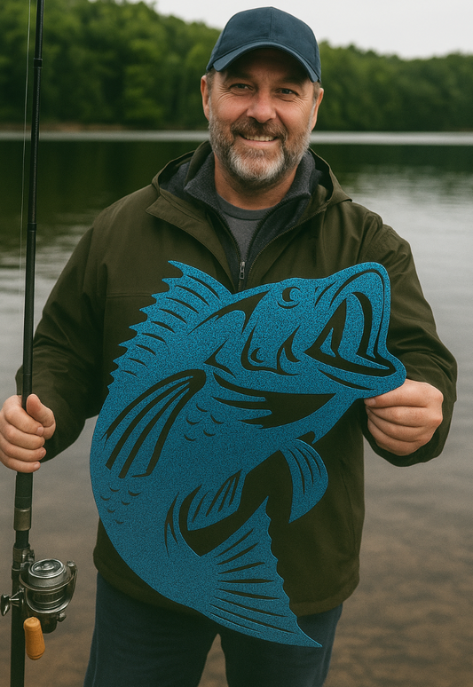 Bass Fish Metal Wall Art